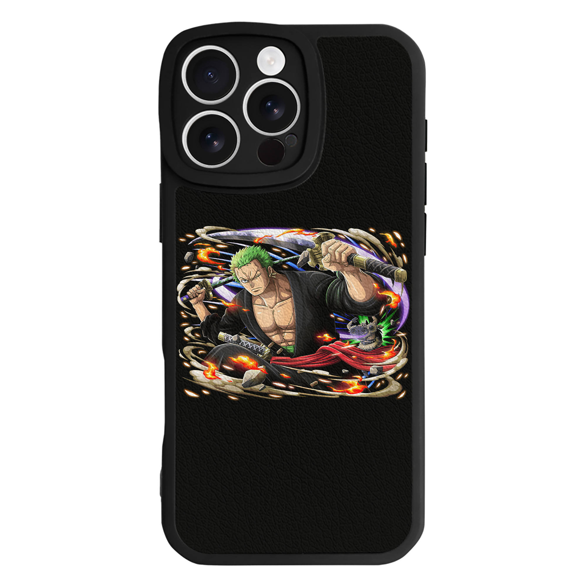 （画像用） ワンピース ロロノア・ゾロ ONE PIECE Roronoa Zoro 【iPhone 16シリーズ対応】シリコンスマホケース（レザー調） 材質：シリコン